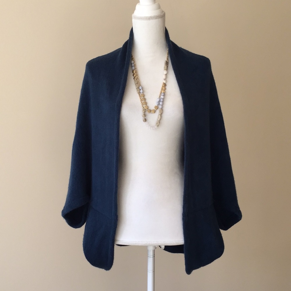 Teal Cocoon Cardigan